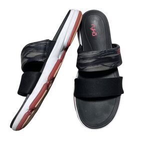 Ryka 10 Women's Dive Slide Sandals Black